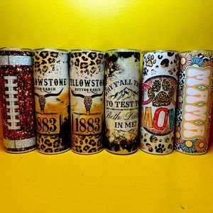 20oz tumblers new with straws